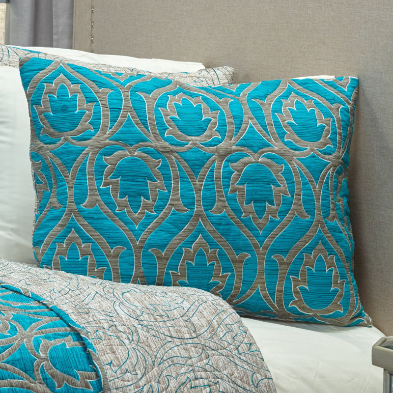 Trellis Damask Sham Set, Standard