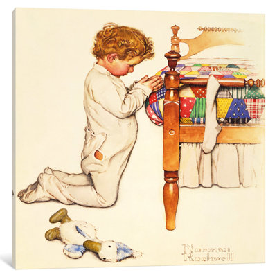 A Christmas Prayer by Norman Rockwell - Print on Canvas