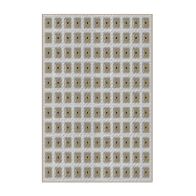 Tapis zone grise à motifs