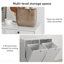 Panier à linge incliné avec panier amovible, panier à linge caché, armoire de rangement pour panier de salle de bain, organisateur de maison autoportant, blanc