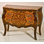 Handcrafted Italian Marquetry Bombe Chest with Marble Top