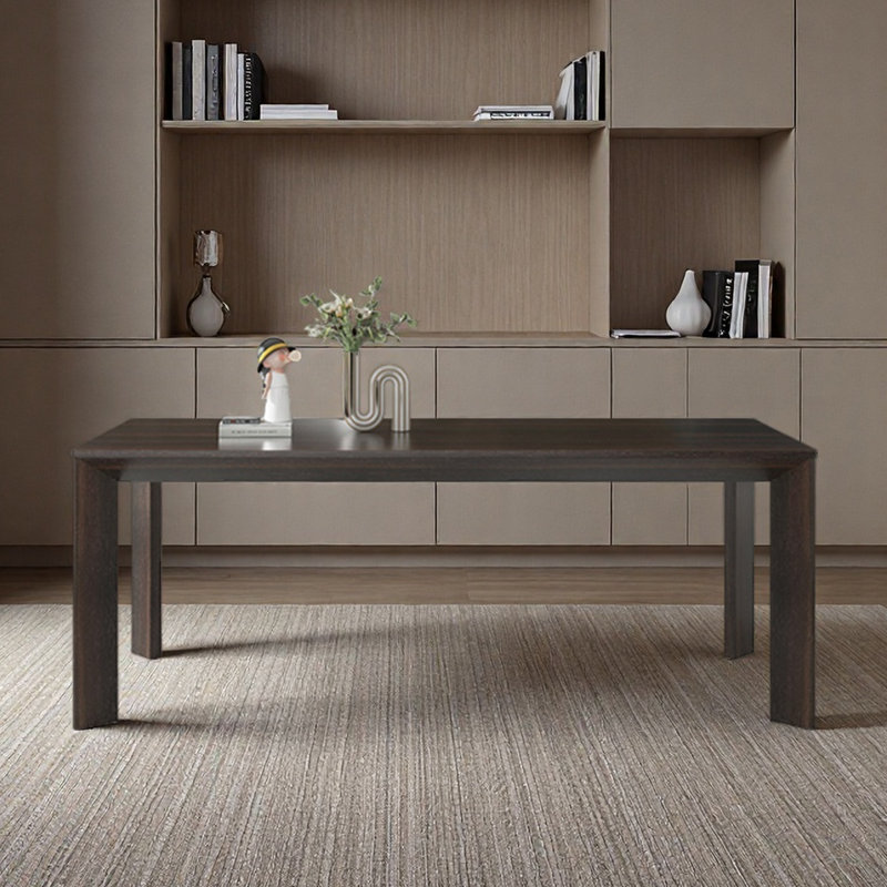 Bureau simple en bois massif avec une surface spacieuse, H 29,53 po x l 70,87 po x P 35,43 po, Tanné