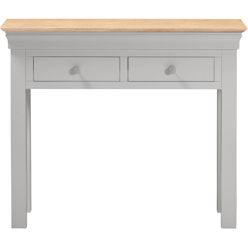 Adaleya 98cm Solid Wood Top Console Table, Grey