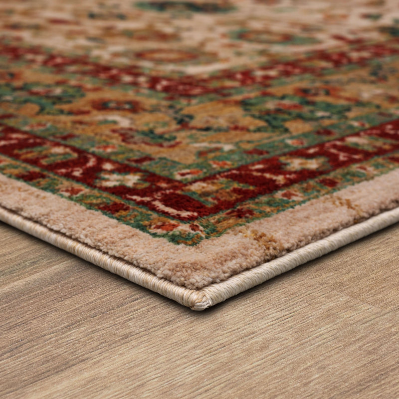 Tapis floral tissé en polyester Spice Market, Rectangle 8 pi x 11 pi