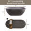 Baignoire d'ingénierie de surface solide de 63 po avec trop-plein et bonde escamotable-111456430