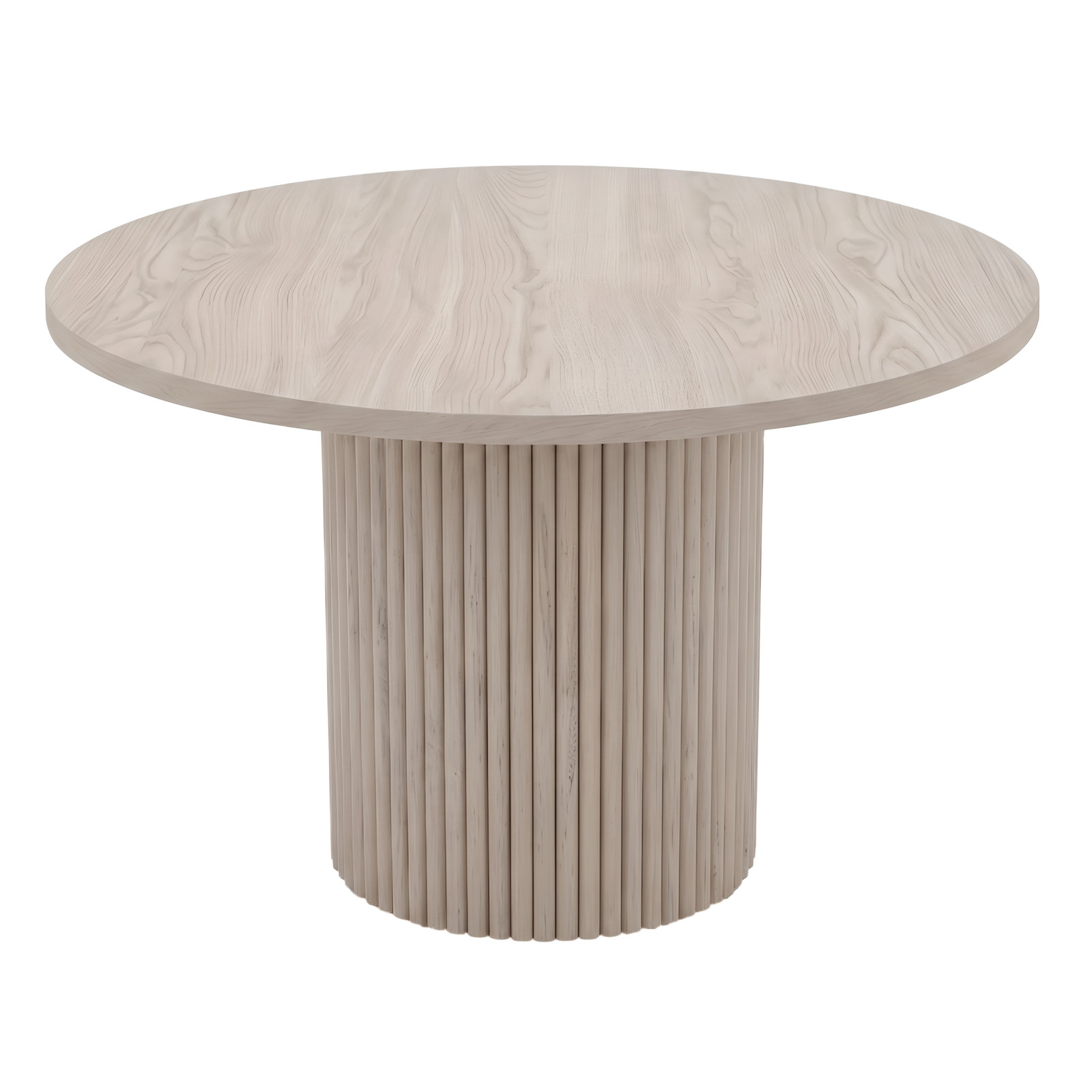 Reba Round 42" Dining Table, Black, White