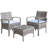 Ensemble de chaises de jardin et de table en rotin 3 pièces Red Barrel Studio®