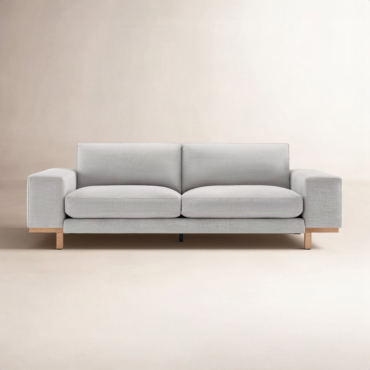 Arnette 97'' Upholstered Sofa, Brent Cloud Basketweave