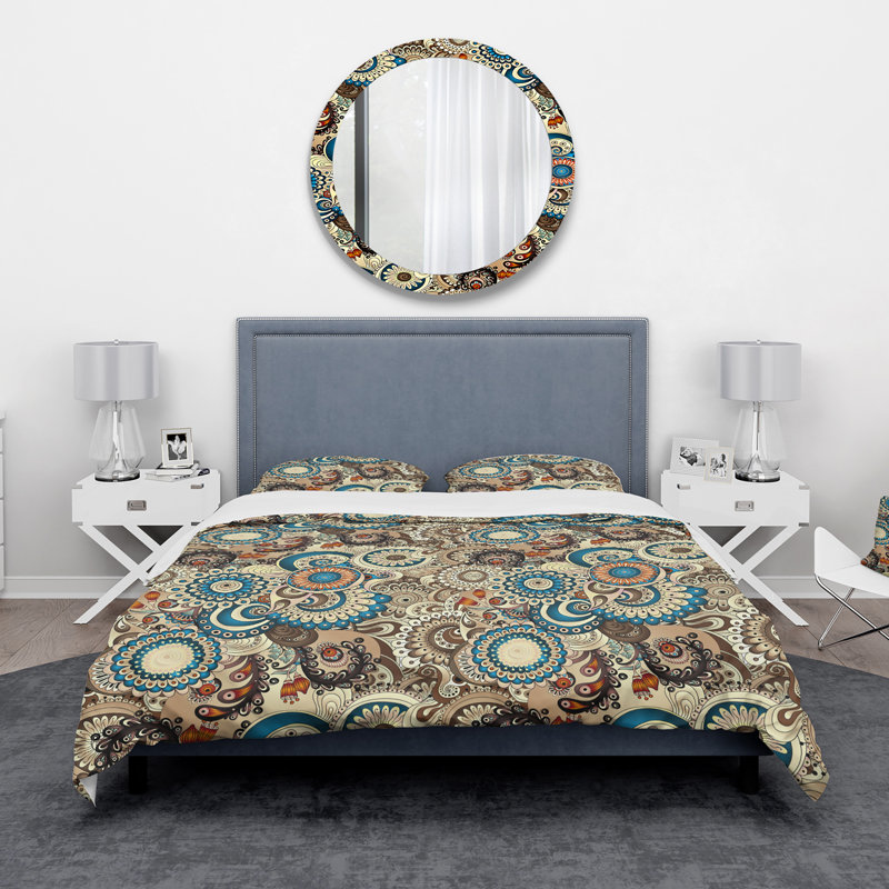 Bohemian and Eclectic Duvet Cover Set, Twin Duvet Cover + 1 Sham