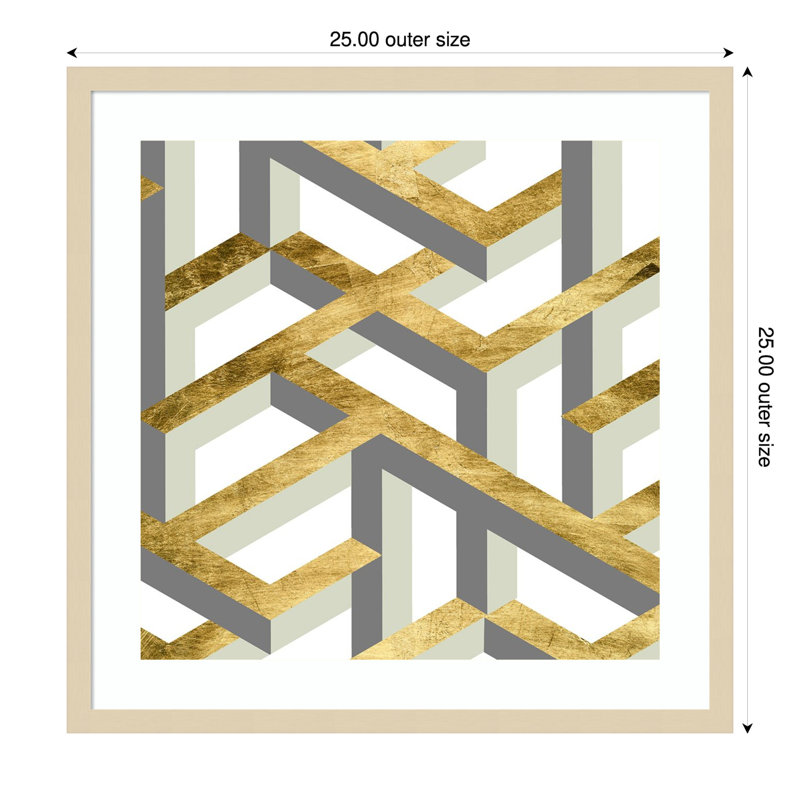 «Geometric Landscape IV» par Melissa Wang, impression sur bois encadrée, H 25 po x l 25 po