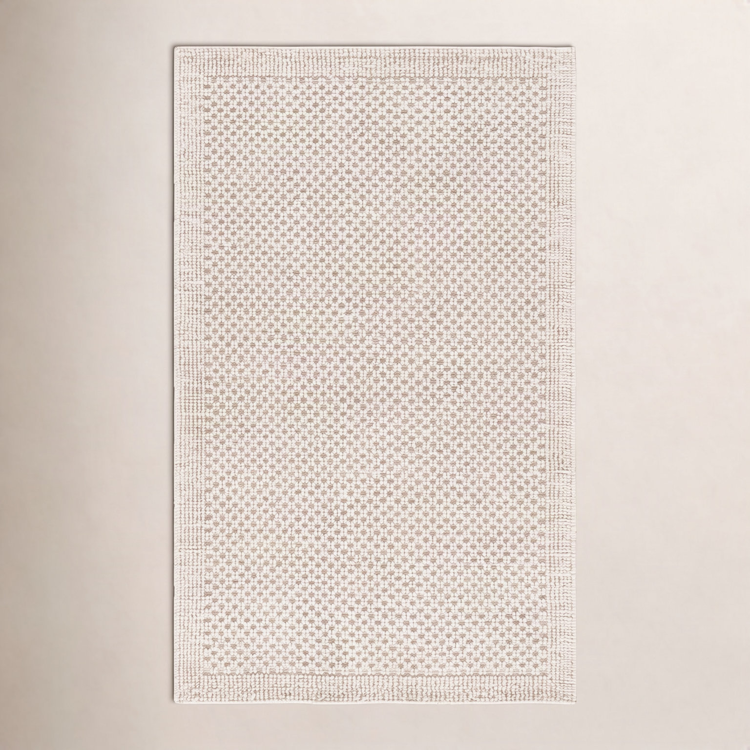 Hand-Woven Geometric Wool Rug, Rectangle 6' x 9'