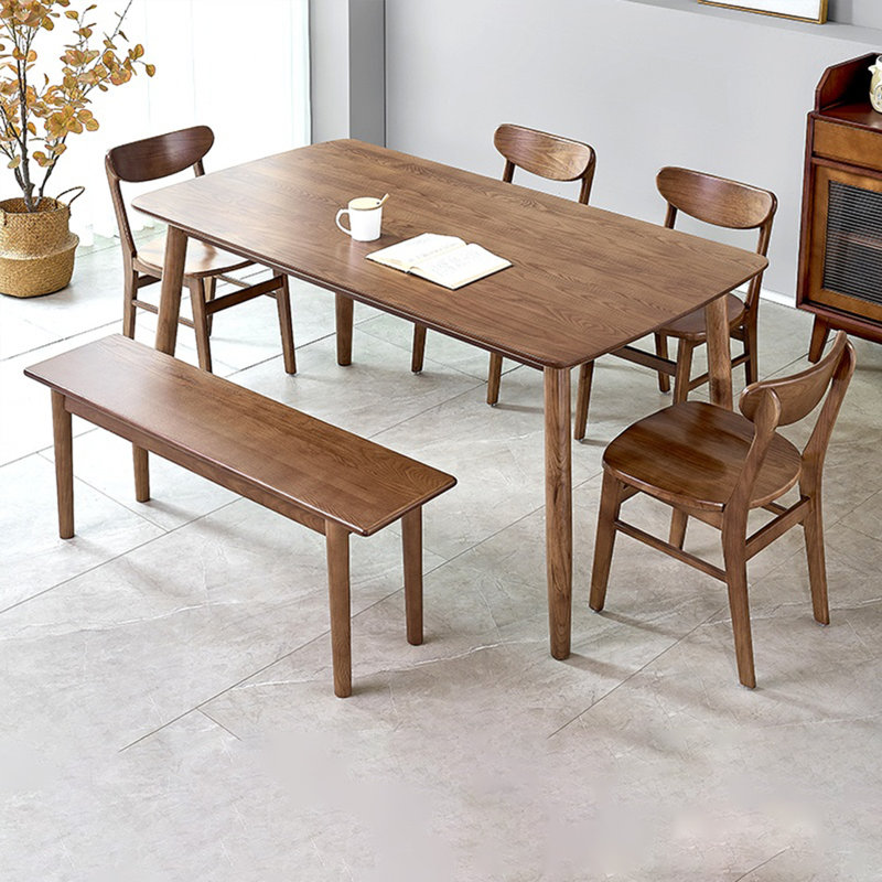 Ensemble de table pratique en bois massif de haute qualité, H 29,52 po x L 59,05 po x l 31,49 po