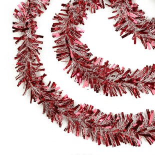 50' x 3 Silver Boa Wide Cut Tinsel Christmas Garland - Unlit