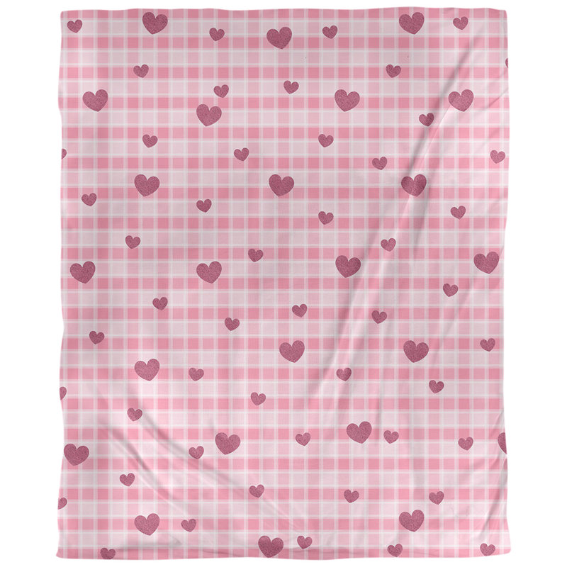 Tissu de la st valentin, Rose, L 56 po x l 36 po, Coton peigné de base