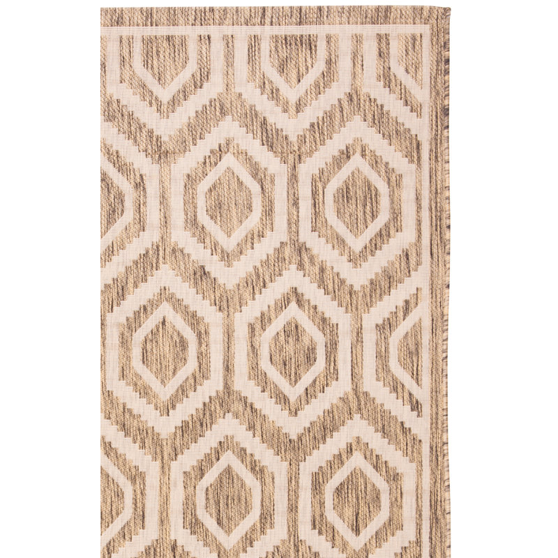Tapis d'intérieur / extérieur à motif géométrique Deedrick, Rectangle 5 pi 3 po x 7 pi 7 po