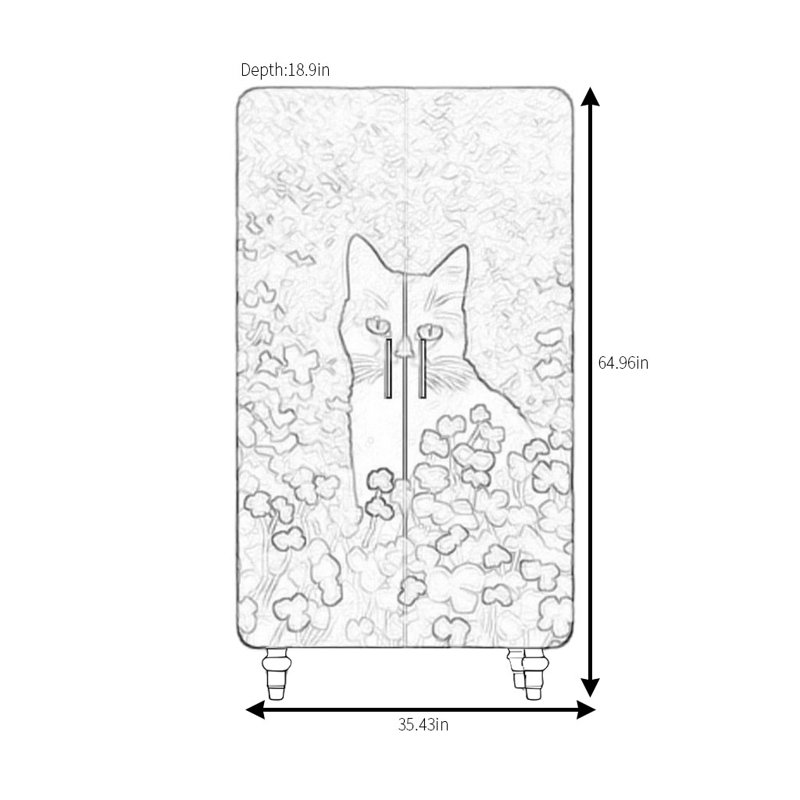 Garde-robe moderne pour chat noir