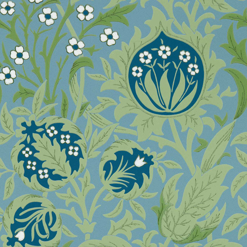 Elmcote Wallpaper, Dearle Blue