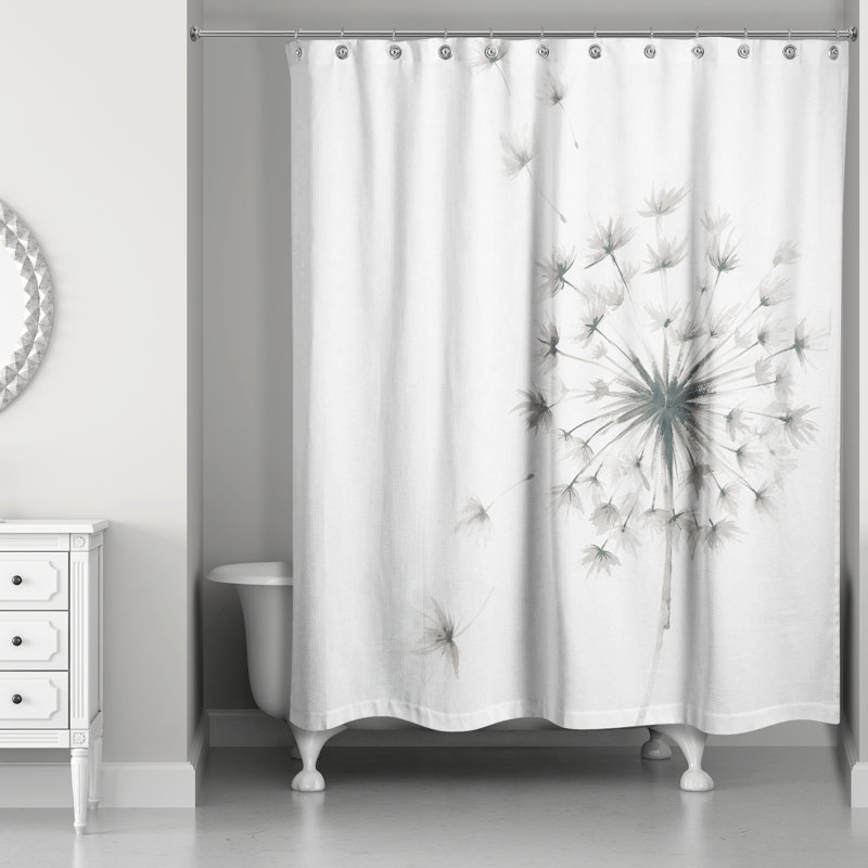 Rideau de douche simple Laile, Blanc