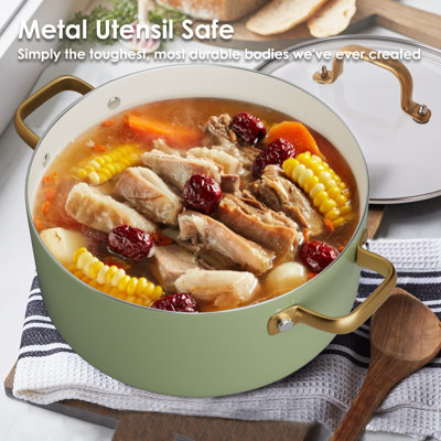 Ensemble de batterie de cuisine antiadhésive 15 pièces