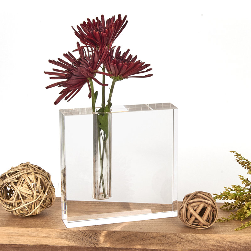 Vase en cristal Siraj, H 6 po x l 6 po x P 1,25 po