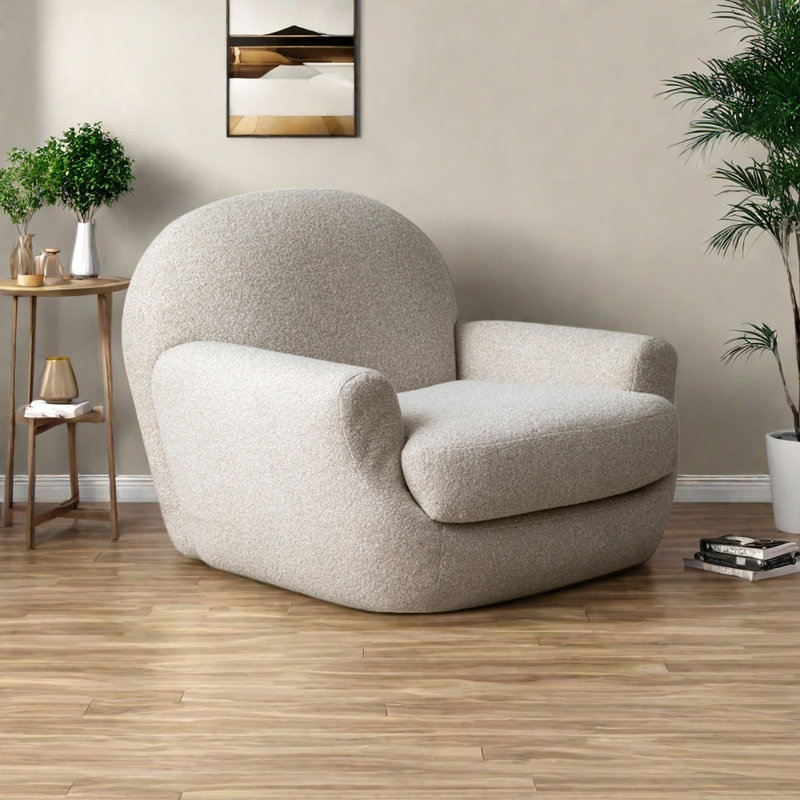 Chaise rotative tendance à 360 °, Blanc cassé