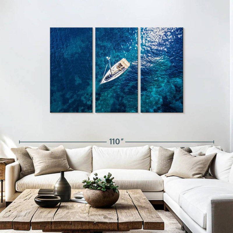 Mehar Anchored Sailboat, 48" H x 74" W