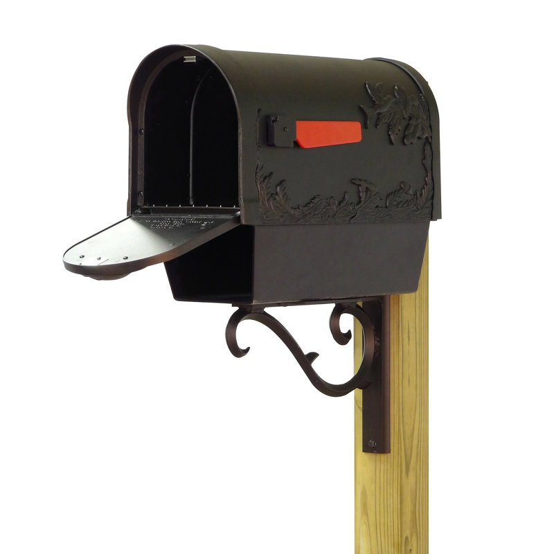 Hummingbird Aluminum Post Mounted Mailbox