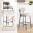 Modern Curved Back Upholstered Counter Stool-266403269