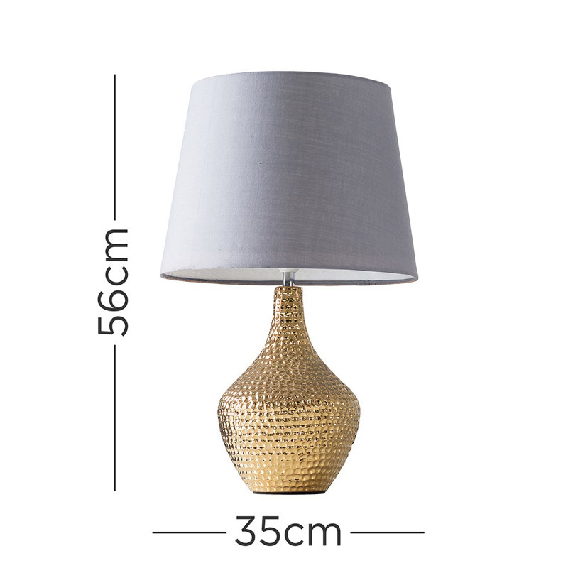 Verlene Ceramic Table Lamp, Grey