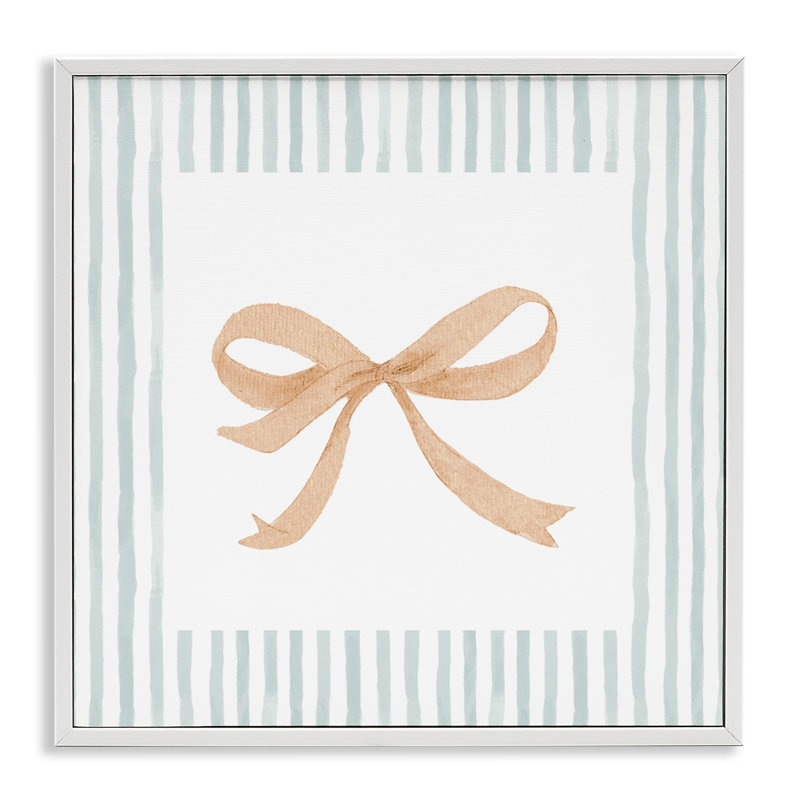Chic chic avec une bordure rayée, estampe numérique, design par Patricia Pinto, H 12 po x l 12 po
