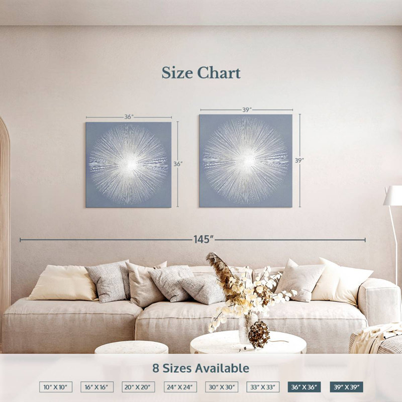 Avery Silver Sunburst On Gray I