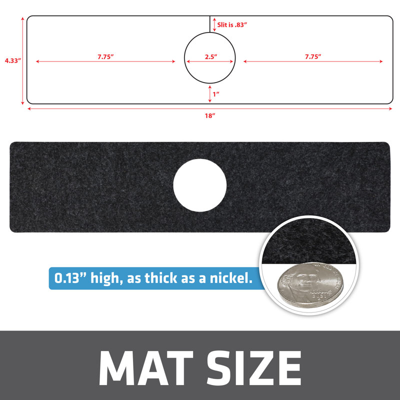 Faucet Splash Guard Drying Mat for Kitchen Sink - Absorbent, Waterproof, Machine Washable