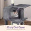 Tour à chat 47 po pour chat d'intérieur gris foncé