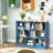 8 Cube 3-tier Open Wooden Bookshelf Toy Storage Organizer With Anti-toppling Kits Green-1764372689