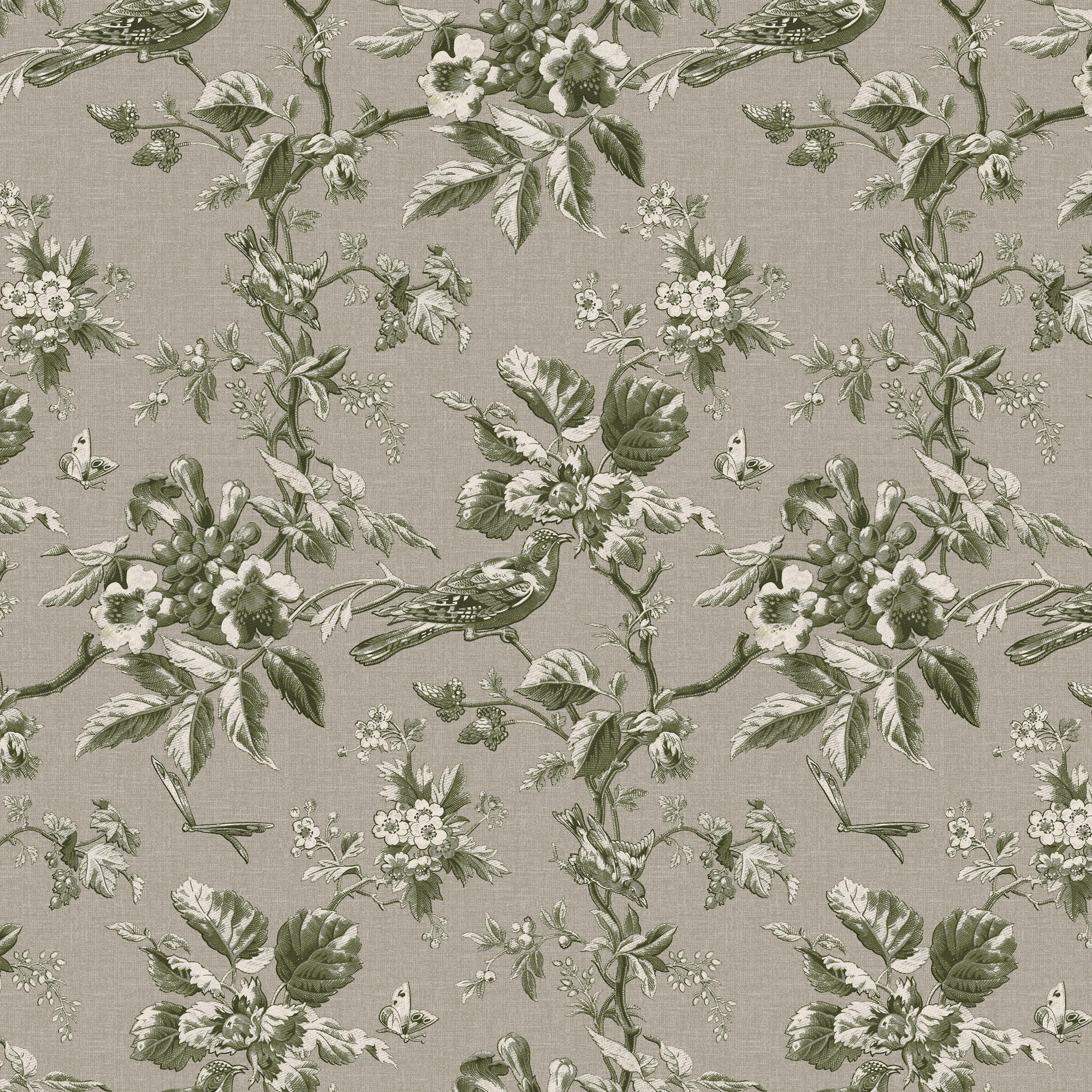 Stoffer Home x Cloth and Co. Marisa Bed, Michigan Bird Toile Olive, Twin