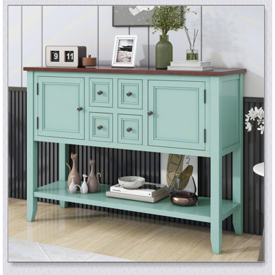 Grande console de rangement rétro avec quatre petits tiroirs Cambridge Series pour une décoration intérieure élégante