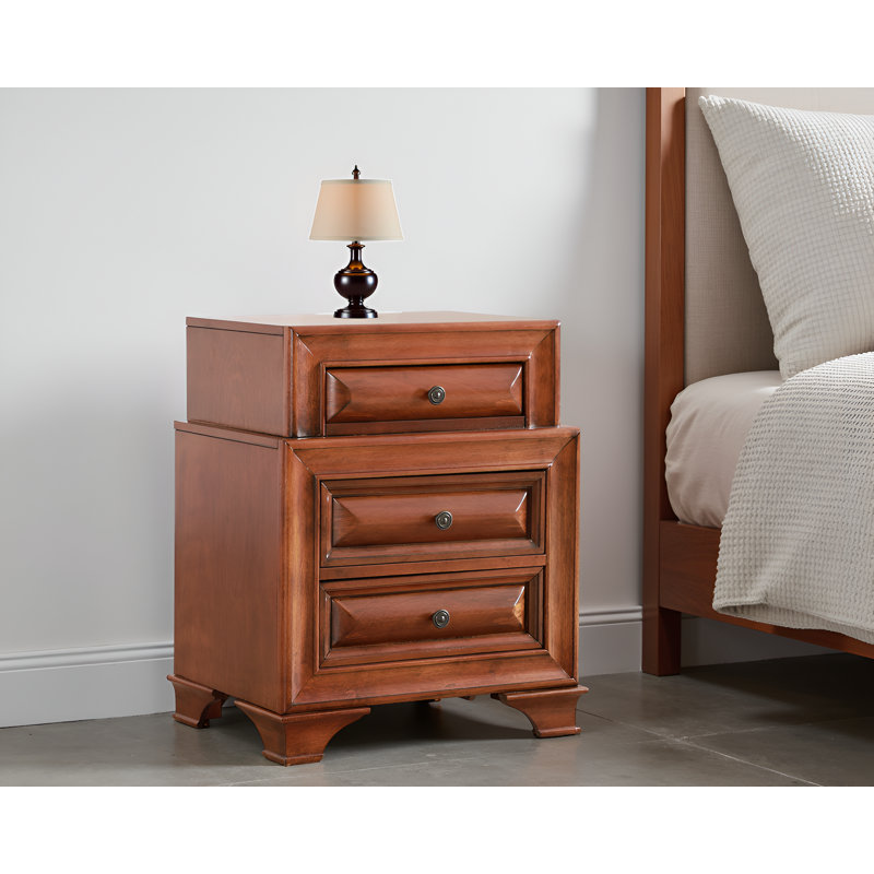 Beek Oak Nightstand Set Of 2, Oak, 2