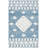 Hand Tufted Wool/Cotton Southwestern Rug in Ivory/Navy-1651384059