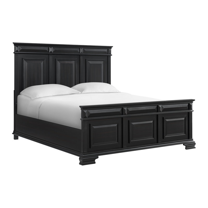 Canora Grey Mikiel King Panel Bed In Black