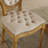 French Style Vintage Solid Wood Upholstered Dining Chairs (Set of 6)-384083681