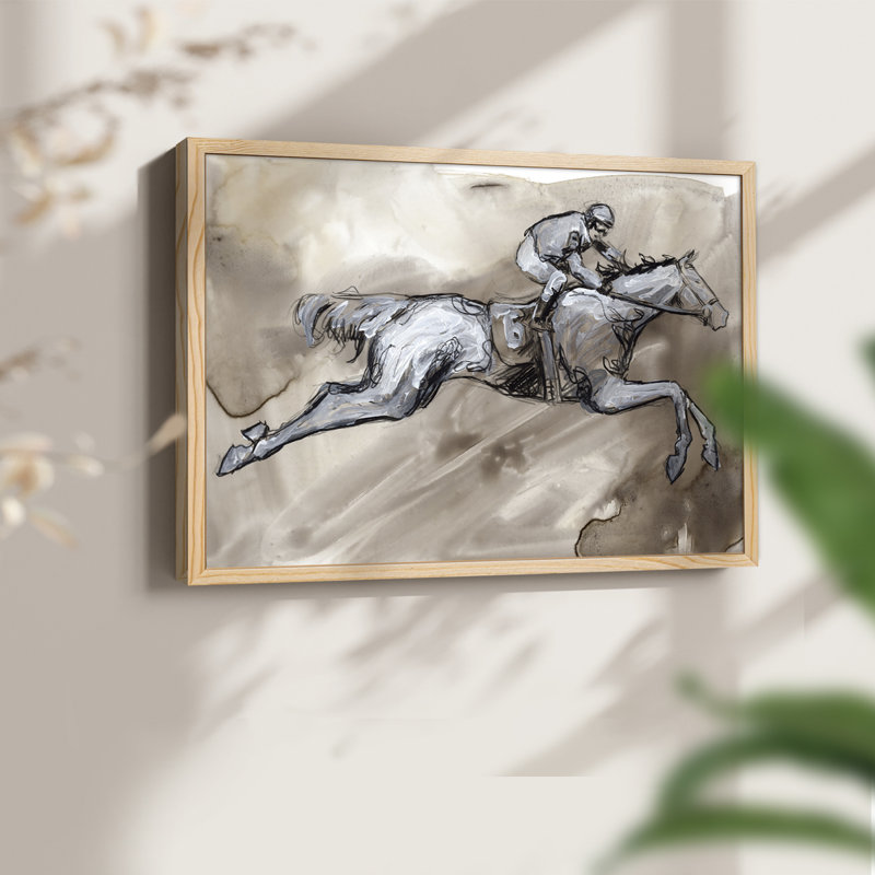 «Off to the Races II», reproduction encadrée, H 8 po x l 10 po, Naturel