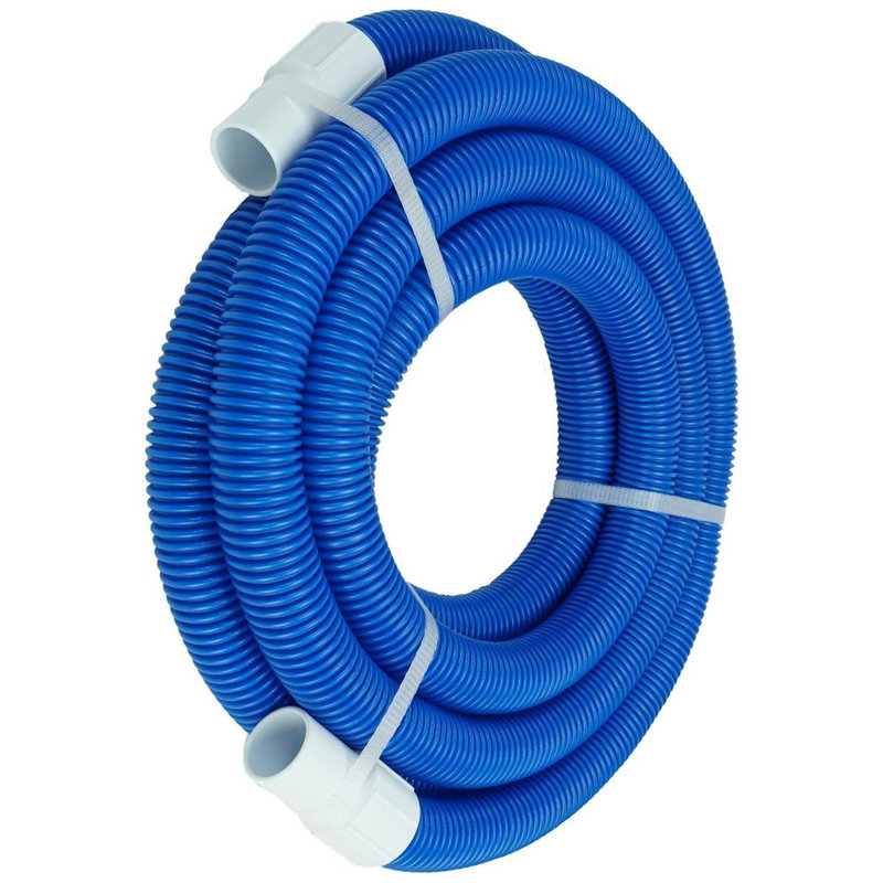 Tuyau d'aspiration bleu et blanc avec poignées pivotantes 27 pi x 1,25 po