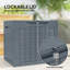 Outsunny 56cm W 93L Polypropylene Lockable Deck Box-122946205