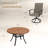 4-Person Outdoor Round Patio Dining Set With Swivel Chairs-801019919