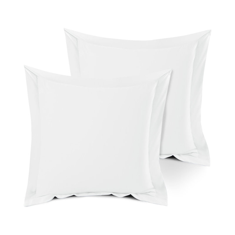 Organic Cotton Blend Standard Sham Set, Euro, White