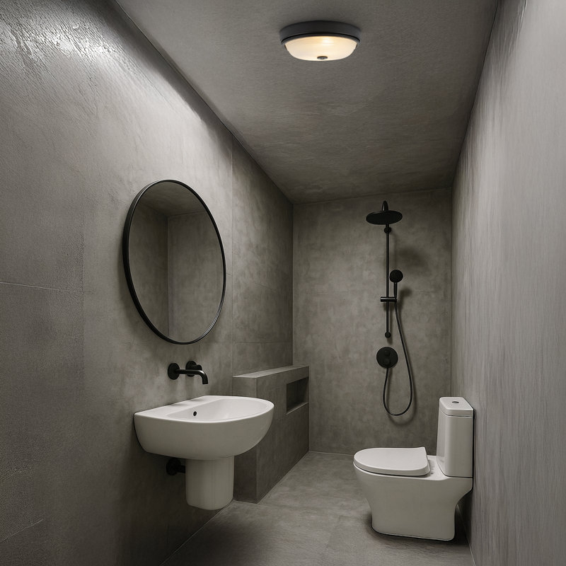 Flush Mount, Matte Black