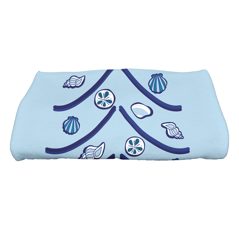 Serviette de bain arbre à sable Shruthi, Bleu