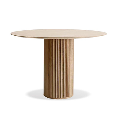 Burlywood Round Solid Dining Table For Dining Room/Kitchen