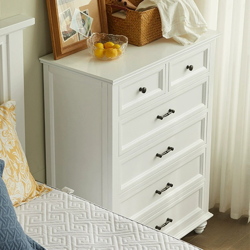 White Solid Wood Accent Cabinet