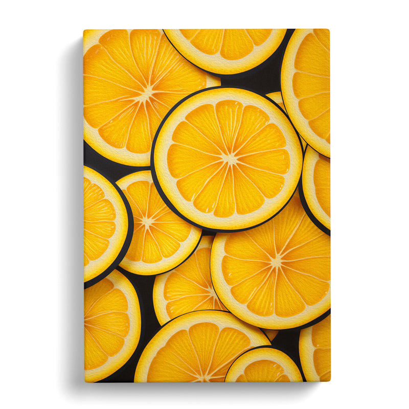 Lemon Fruit Op - Print, 76cm H x 50cm W x 3cm D